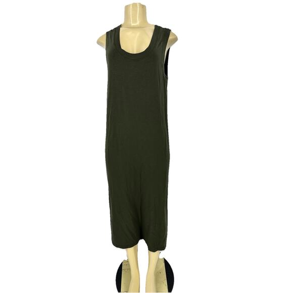 Lululemon Size 8 ? Women All Yours Maxi Tank Dress Green Side Slits W1CQ8S B25 - Picture 1 of 8